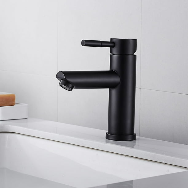 Black Waterfall Bathroom Basin Faucet Deck Mounted Single Handle Mixer Tap